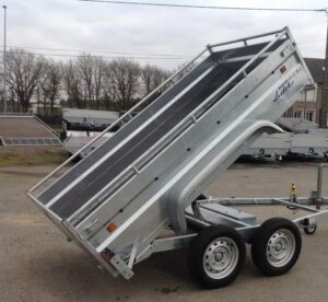 Robuuste Lider kipperoplegger, GVWR 1500 kg, nieuwe dubbele assen met remmen.