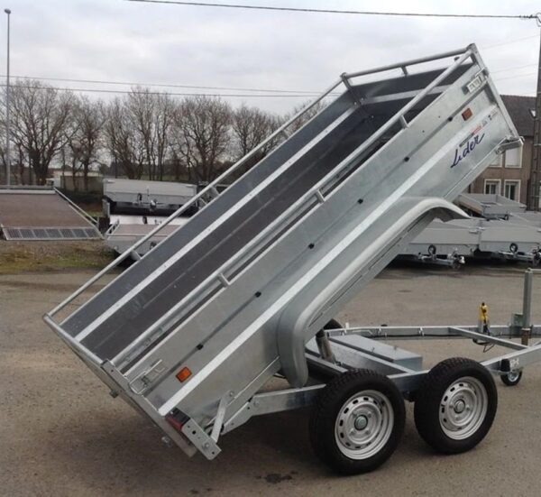 Robuuste Lider kipperoplegger, GVWR 1500 kg, nieuwe dubbele assen met remmen.