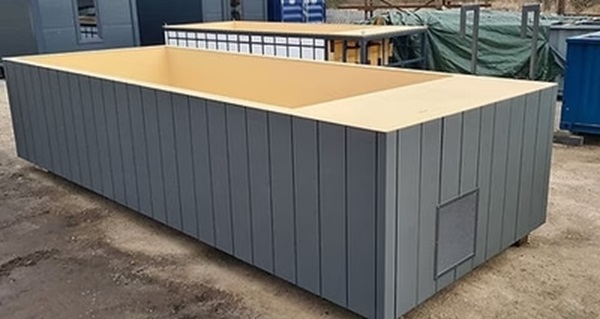 355555 Constructieve polypropyleen container – ideaal voor zwembaden, 6,5 x 2,6 m