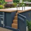 Containerzwembad van 6,2 m x 2,5 m met warmtepomp