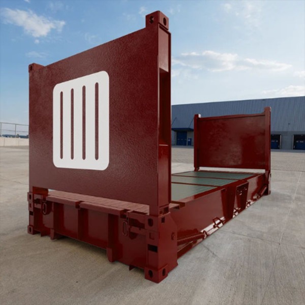 20-voets platte container