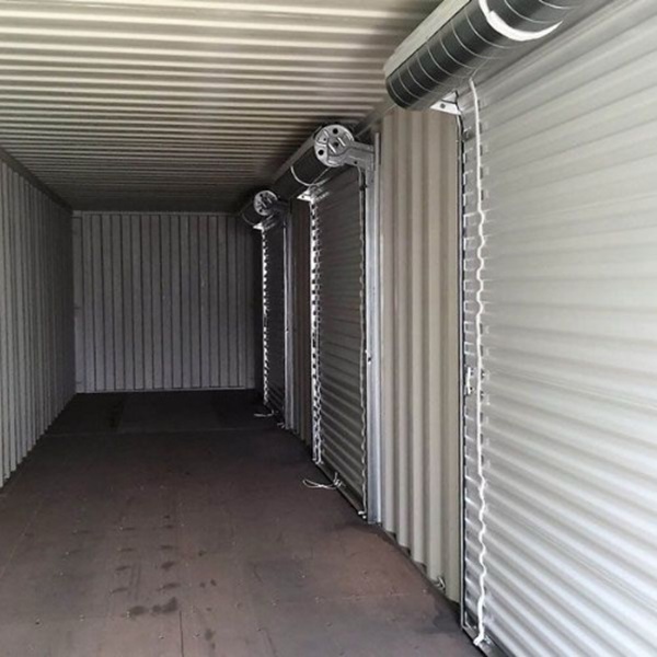 40-voets container met 3 sectionaaldeuren