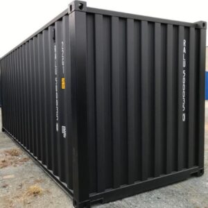 20-voets zwarte container voor de eerste reis