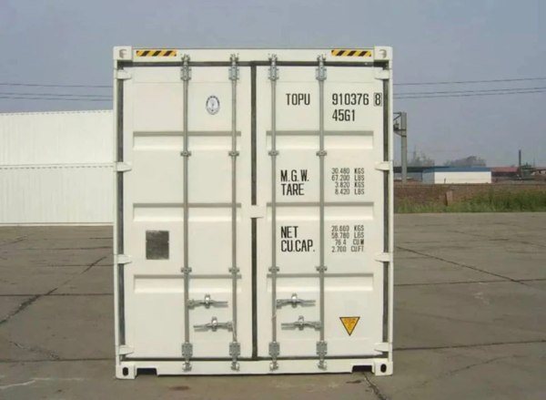 999 40-voets zeecontainer, wit – Nieuw